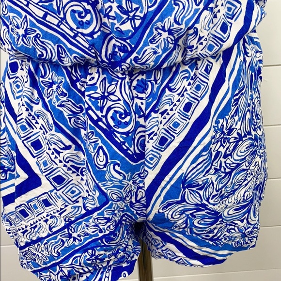 LILLY PULITZER Dusk Romper Blue Crush *No Belt* - Picture 13 of 13